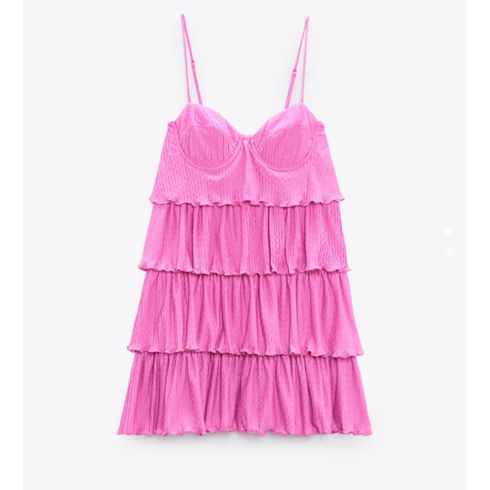 Pink pleated dress